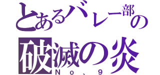 とあるバレー部の破滅の炎（Ｎｏ、９）