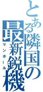 とある隣国の最新鋭機（マンホール）