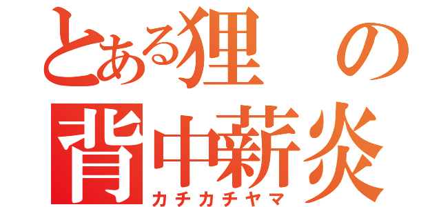 とある狸の背中薪炎（カチカチヤマ）