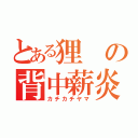 とある狸の背中薪炎（カチカチヤマ）