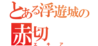 とある浮遊城の赤切（エキア）