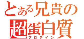 とある兄貴の超蛋白質（プロテイン）