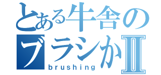 とある牛舎のブラシかけⅡ（ｂｒｕｓｈｉｎｇ）