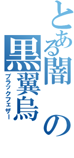 とある闇の黒翼烏（ブラックフェザー）