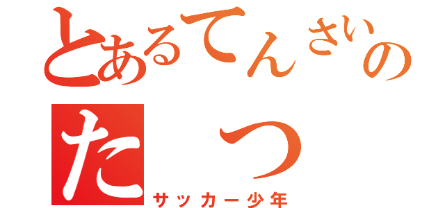 とあるてんさいのた　つ（サッカー少年）