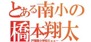 とある南小の橋本翔太（戸塚南小学校だぁぁー）