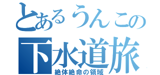 とあるうんこの下水道旅（絶体絶命の領域）