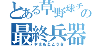 とある草野球チームの最終兵器（やまもとこうき）