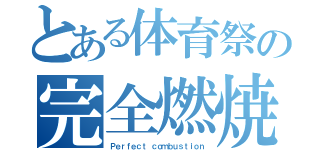 とある体育祭の完全燃焼（Ｐｅｒｆｅｃｔ ｃｏｍｂｕｓｔｉｏｎ）