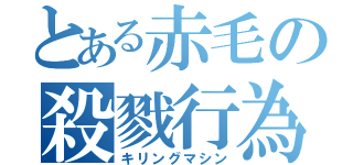 とある赤毛の殺戮行為（キリングマシン）