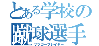 とある学校の蹴球選手（サッカープレイヤー）