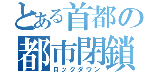 とある首都の都市閉鎖（ロックダウン）