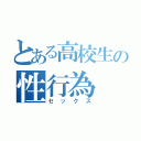 とある高校生の性行為（セックス）