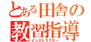 とある田舎の教習指導員（インストラクター）