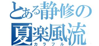 とある静修の夏楽風流（カラフル）