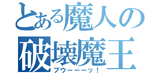 とある魔人の破壊魔王（ブウーーーッ！）