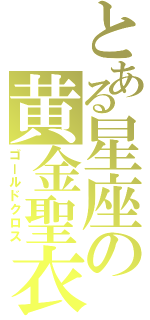 とある星座の黄金聖衣（ゴールドクロス）