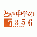 とある中学の７３５６（最強４人組ｗ）