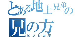 とある地上兄弟の兄の方（ヒンビ大王）