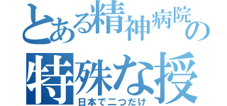 とある精神病院の特殊な授業（日本で二つだけ）