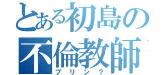 とある初島の不倫教師（プリン？）