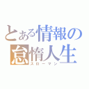 とある情報の怠惰人生（スローマン）