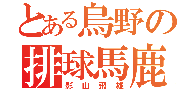 とある烏野の排球馬鹿（影山飛雄）