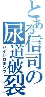 とある信司の尿道破裂（ハイドロポンプ）