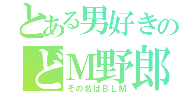 とある男好きのどＭ野郎（その名はＢＬＭ）