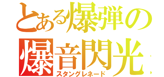 とある爆弾の爆音閃光（スタングレネード）