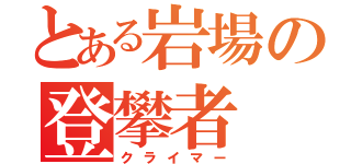 とある岩場の登攀者（クライマー）