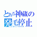 とある神蔵の発毛停止（カミノケオワタ）