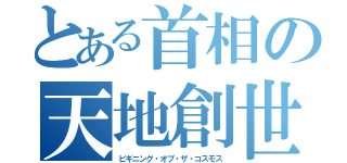 とある首相の天地創世（ビギニング・オブ・ザ・コスモス）