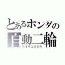 とあるホンダの自動二輪（ＮＳＲ２５０Ｒ）