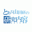 とある山田研の研究内容（２０１６）