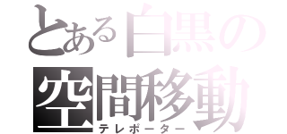 とある白黒の空間移動（テレポーター）