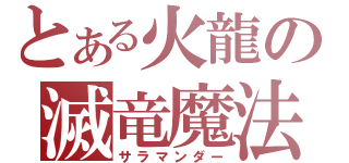 とある火龍の滅竜魔法（サラマンダー）