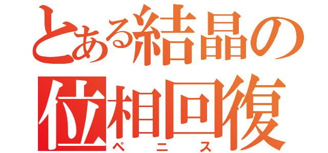 とある結晶の位相回復（ペニス）