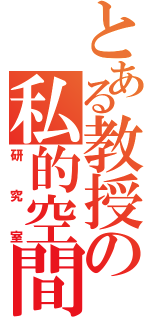 とある教授の私的空間（研究室）