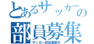 とあるサッカー部の部員募集（サッカー部員募集中）