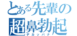 とある先輩の超鼻勃起（デカッパナ）