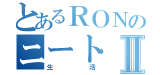 とあるＲＯＮのニートⅡ（生活）