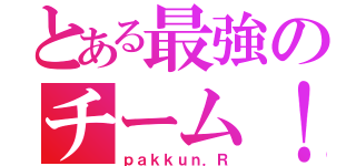 とある最強のチーム！（ｐａｋｋｕｎ．Ｒ）