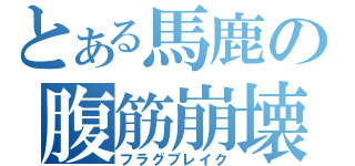 とある馬鹿の腹筋崩壊（フラグブレイク）