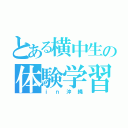 とある横中生の体験学習（ｉｎ沖縄）