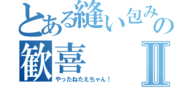 とある縫い包みの歓喜Ⅱ（やったねたえちゃん！）