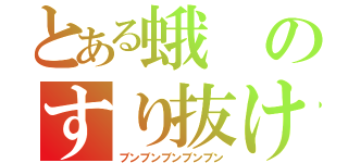 とある蛾のすり抜け（ブンブンブンブンブン）