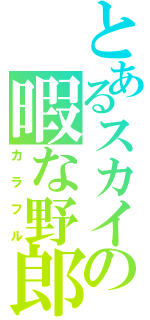 とあるスカイプの暇な野郎（カラフル）