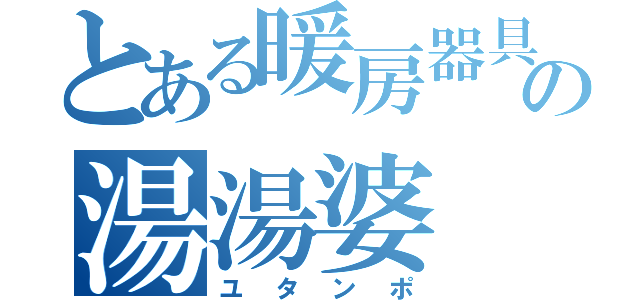 とある暖房器具の湯湯婆（ユタンポ）