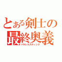 とある剣士の最終奥義（パラレルスティング）